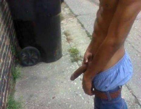 Topless Black Bull With Cock Out