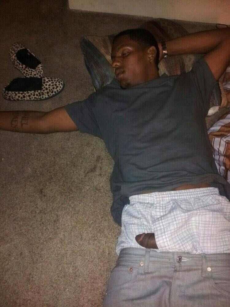 Asleep With Black Cock Out