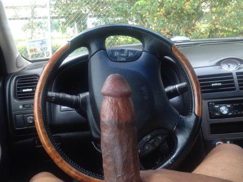 Big Black Cock In Car