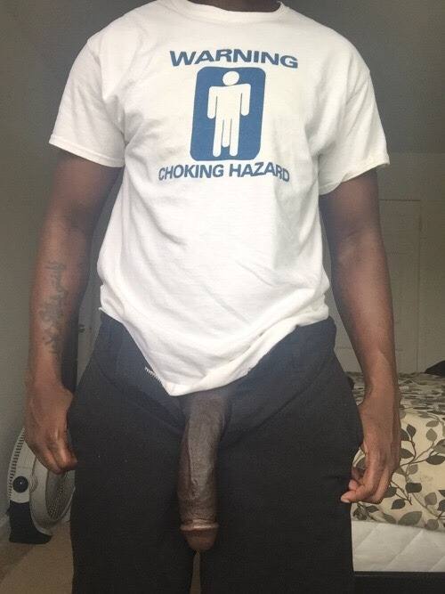 Nigger Flaps Out Jet Black Monster Cock