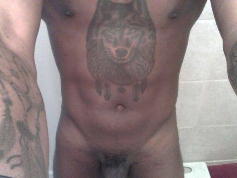Tatts and Huge Black Dick